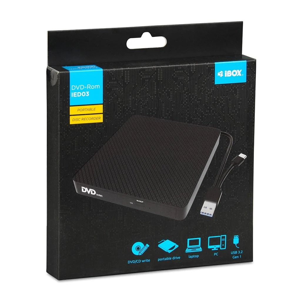 IBOX IED03 IŠORINIS DVD-ROM RAŠYTUVAS