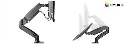 Laikiklis ICY BOX IB-MS303-T Monitorius stovas su staliniu pagrindu, skirtas iki 27 colių ekranui | Raidsonic