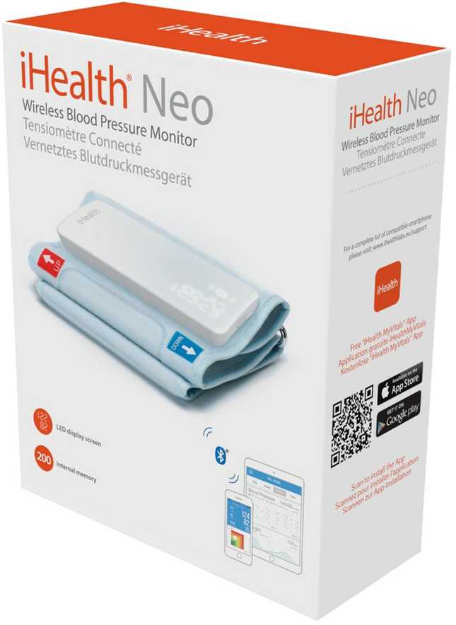 Kraujospūdžio matuoklis iHealth Neo Smart viršutinės rankos kraujospūdžio monitorius | „iHealth“.