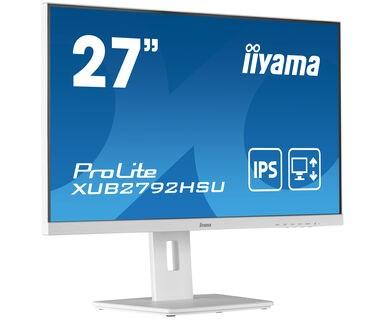 Monitorius Iiyama ProLite PROLITE XUB2492HSU-W5 - 1920 x 1080 FHD - 16:9 - 1000:1 - 250 cd/m² - 4 ms - 1 x DisplayPort (digital), 1 x HDMI (digital), 1 x VGA (analogue) - Baltas