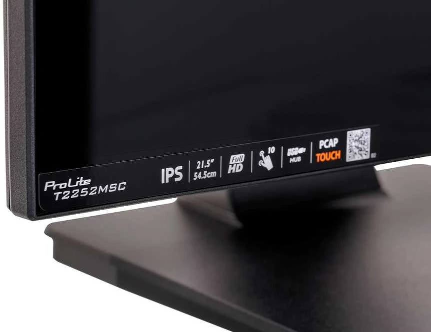 Iiyama 21,5 colių PCAP 10pt jutiklinio ekrano monitorius su IPS skydelio technologija, nuo krašto iki krašto stiklo ir pirštų atspaudų apsaugančia danga