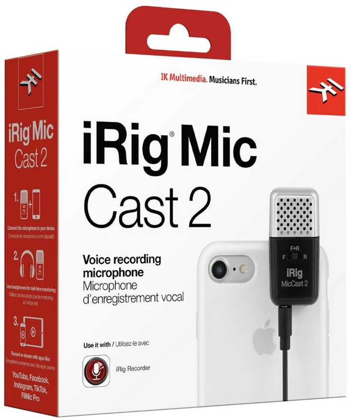 IK Multimedia IK iRig Mic Cast 2 mikrofonas - kondensatorinis mikrofonas