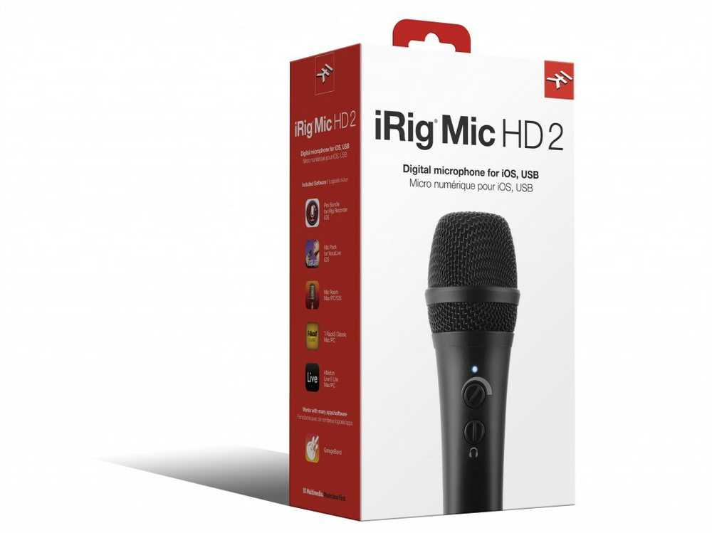 IK Multimedia iRig Mic HD2 USB mikrofonas, juodas