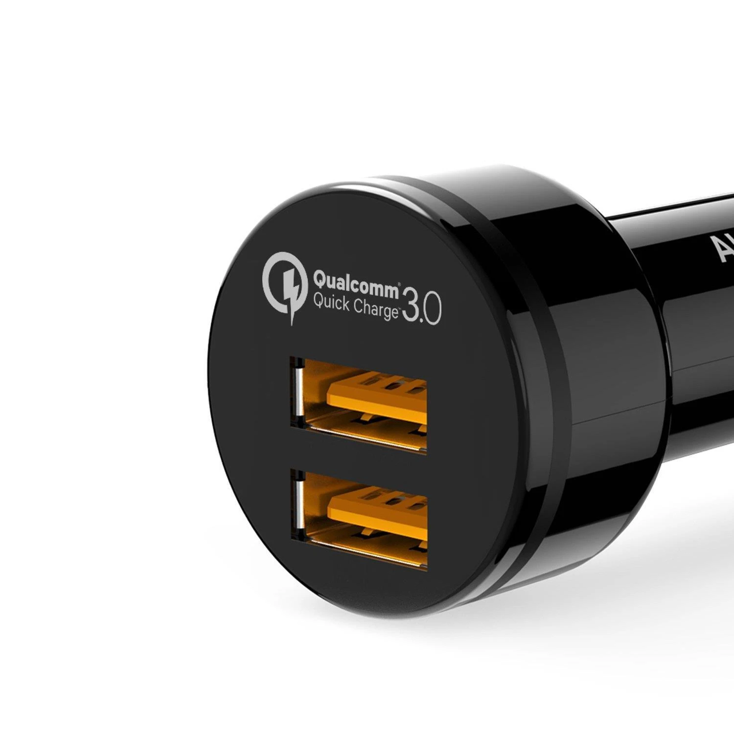 Aukey automobilinis įkroviklis 1.2 prievado (USB A tipo) su greito įkrovimo funkcija 3.0 CC-T8 Juodas