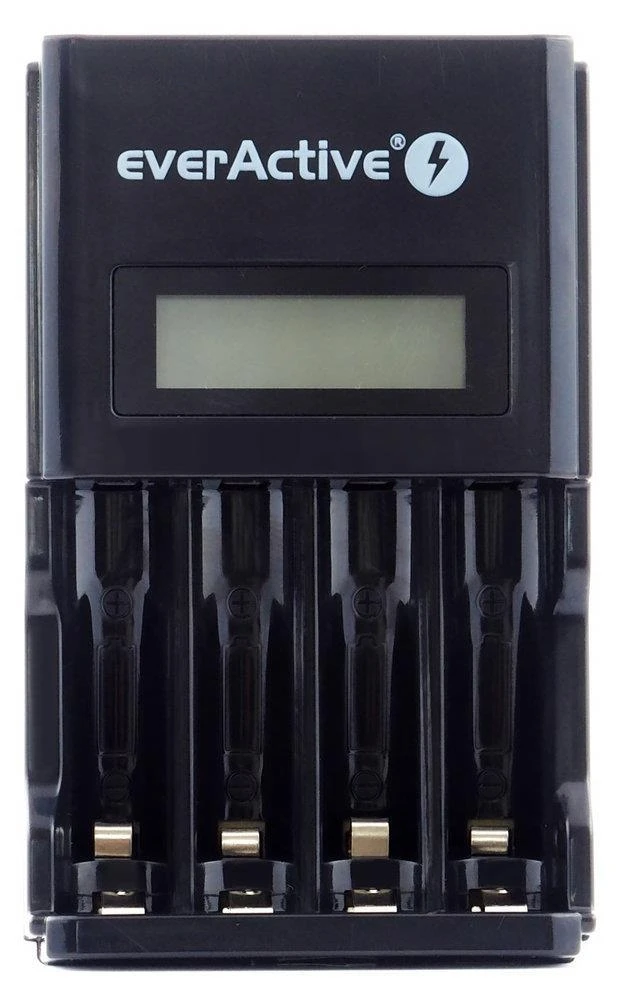 everActive automatinis AA/AAA elementų įkroviklis su LCD ekranu NC-450 Juodas