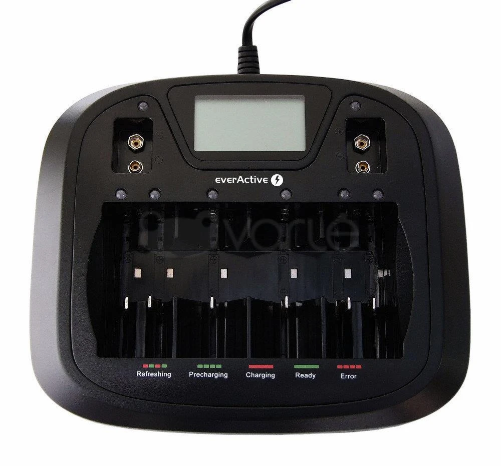 everActive universalus 4 etapų AA AAA C D 9V elementų įkroviklis NC-900U