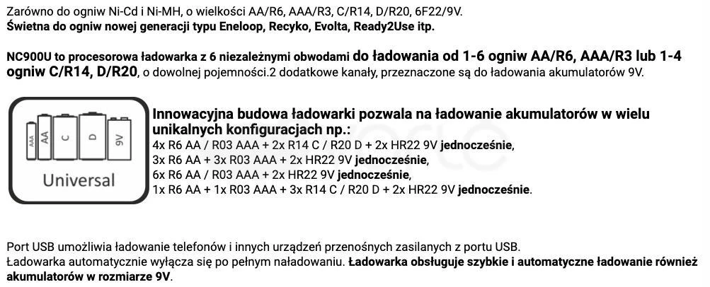 everActive universalus 4 etapų AA AAA C D 9V elementų įkroviklis NC-900U