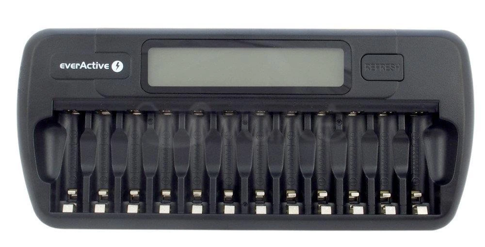 everActive 1-12 AA/AAA elementų kroviklis su LCD ekranu
