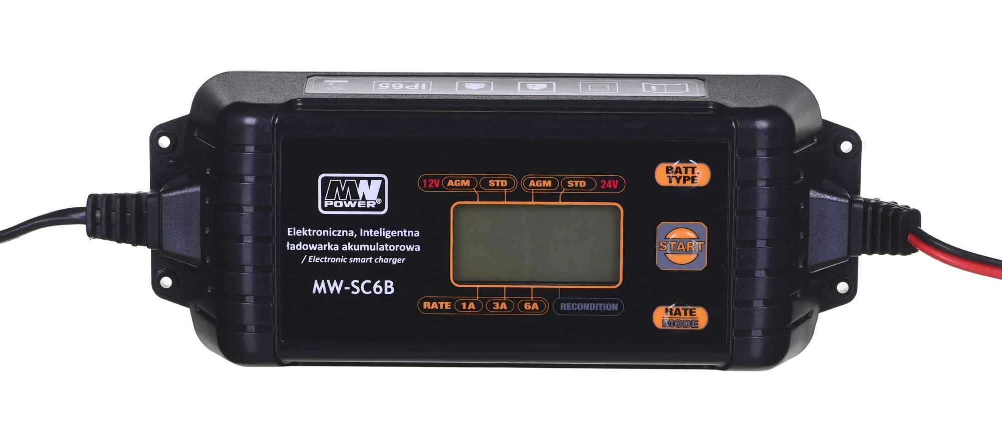Lean Cars Įkroviklis su LCD ekranu 12V I 24V