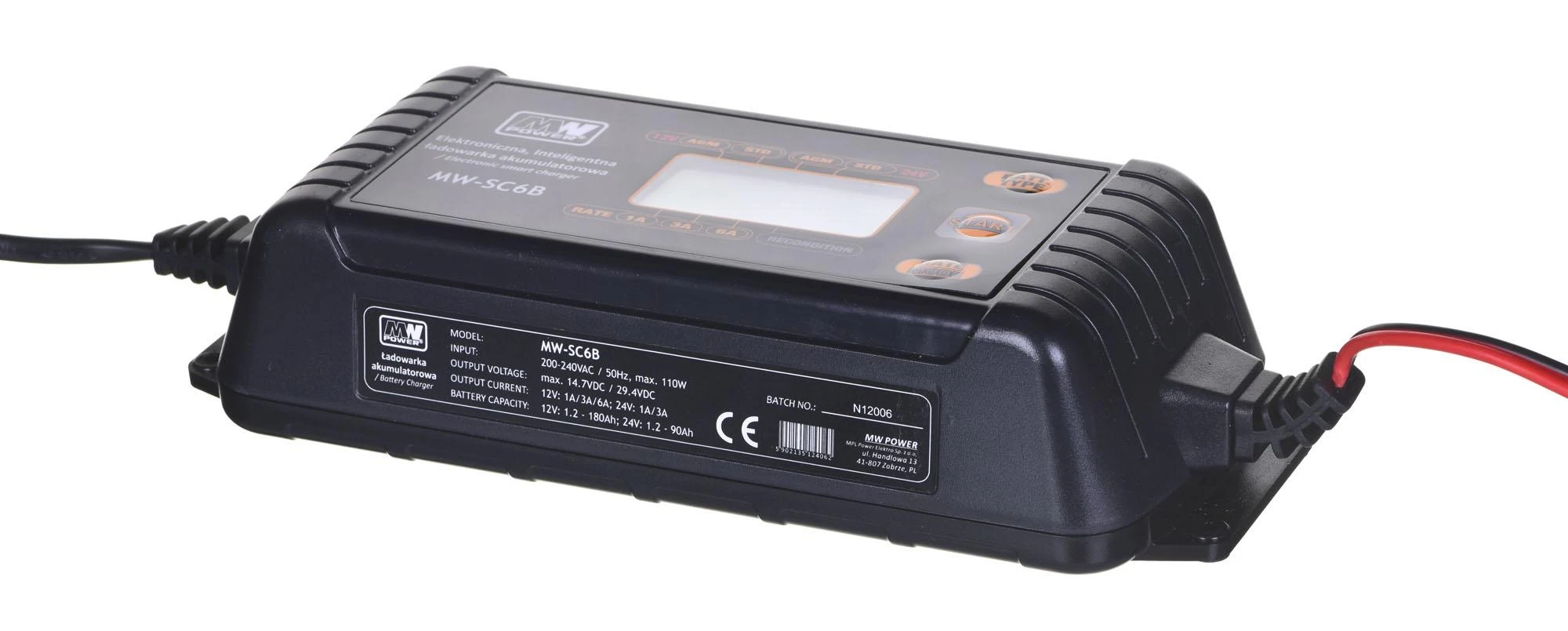 Lean Cars Įkroviklis su LCD ekranu 12V I 24V