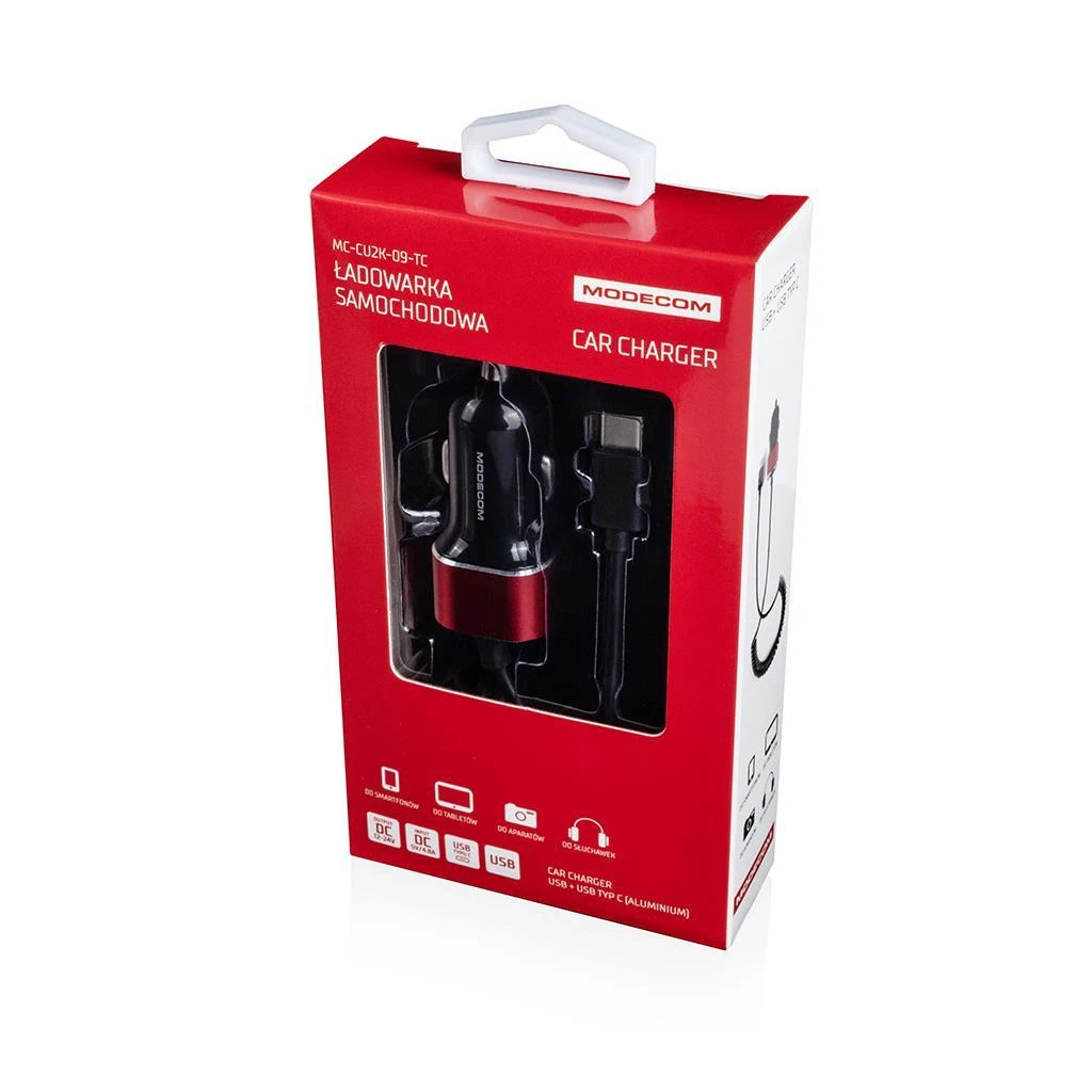Įkroviklis Modecom vientisas 1x USB-A 2.4 A (ZT-MC-CU2K-09-TC)