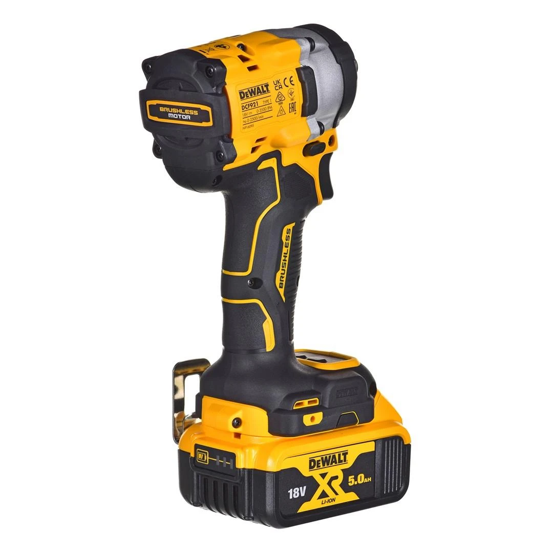 Smūginis veržliasukis DeWalt DCF921P2T-QW; 18 V; 2x5,0 Ah akum.