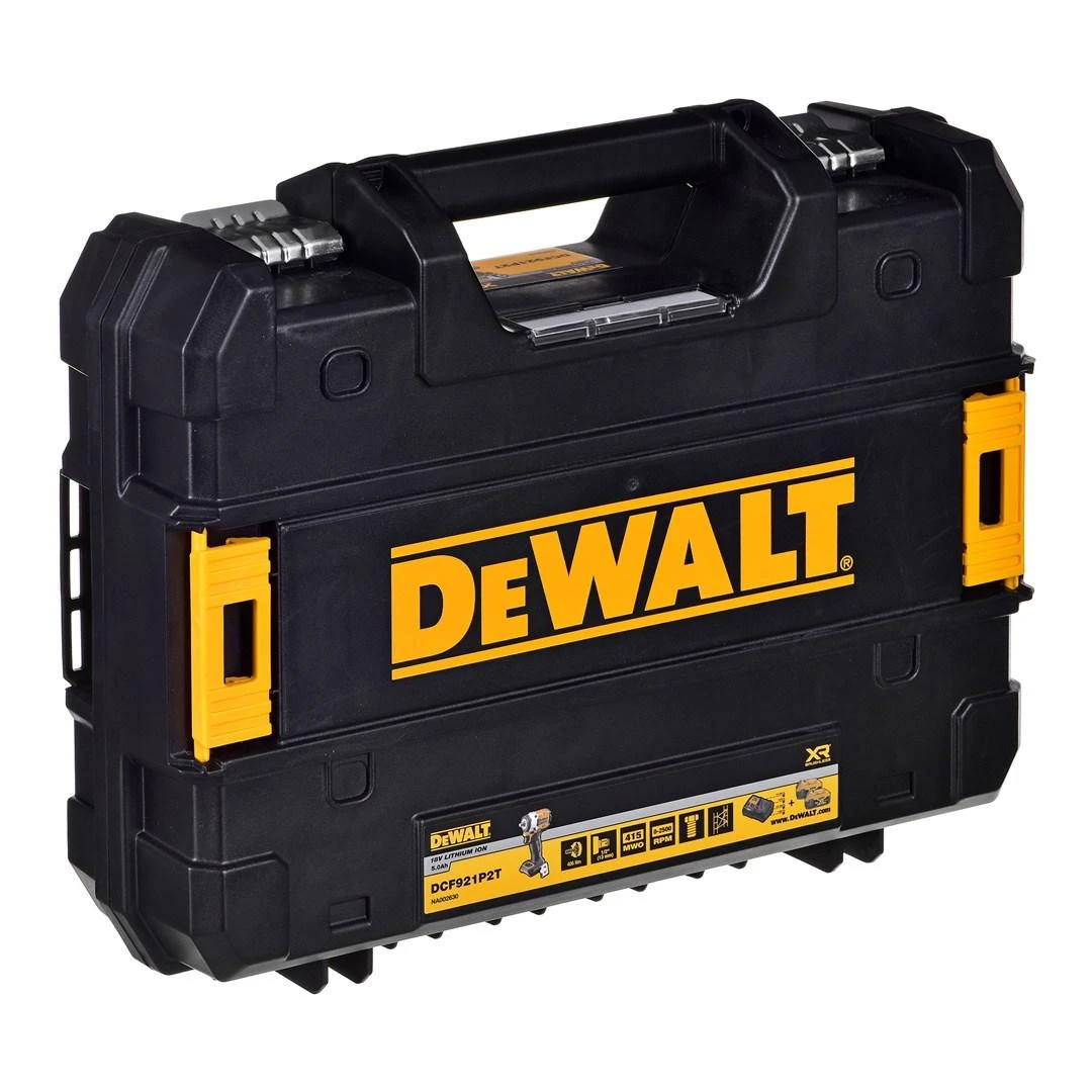 Smūginis veržliasukis DeWalt DCF921P2T-QW; 18 V; 2x5,0 Ah akum.