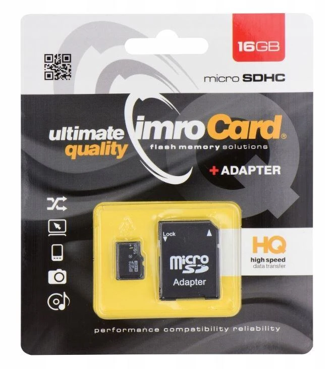 IMRO atminties kortelė Micro SD 16GB su adapteriu SD