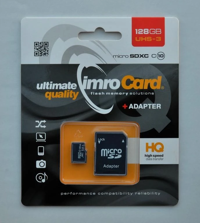 Atminties kortelė Micro SDXC 128GB Imro+ adp 10C UHS-3