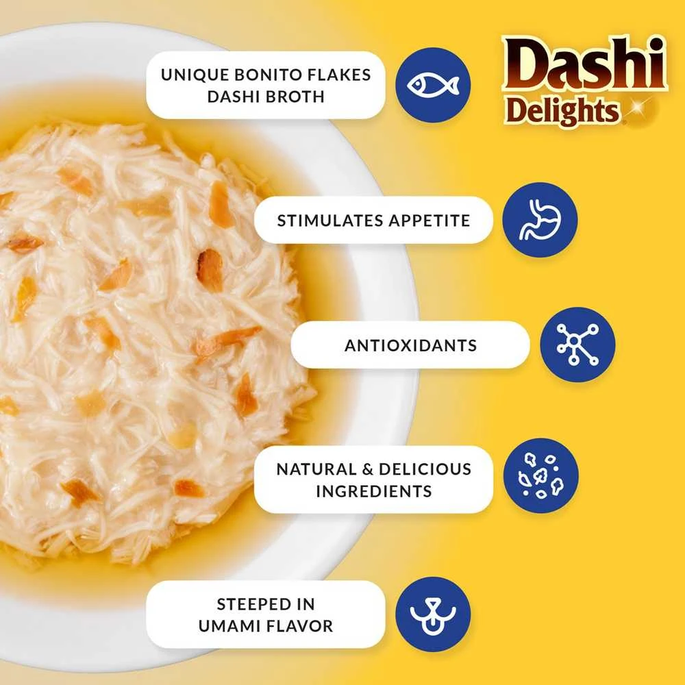 Kačių Skanėstai - Inaba Dashi Delights Su Vištiena Ir Midijomis 70g
