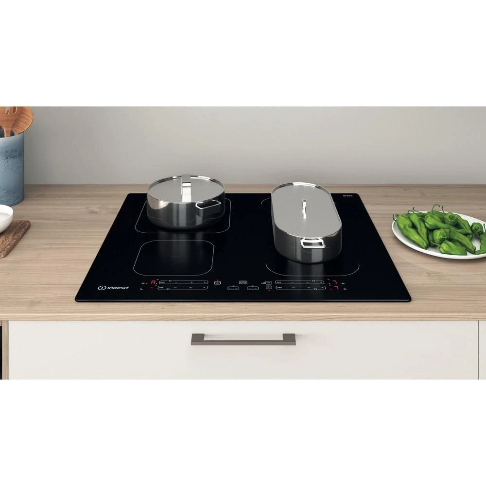 INDESIT | Kaitlentė | IB 65B60 NE | Indukcija | Degiklių / virimo zonų skaičius 4 | Palieskite | Laikmatis | Juodas