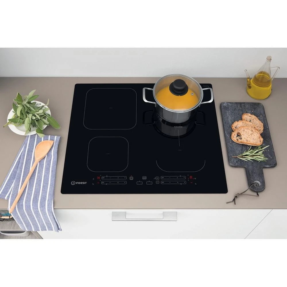 INDESIT | Kaitlentė | IB 65B60 NE | Indukcija | Degiklių / virimo zonų skaičius 4 | Palieskite | Laikmatis | Juodas