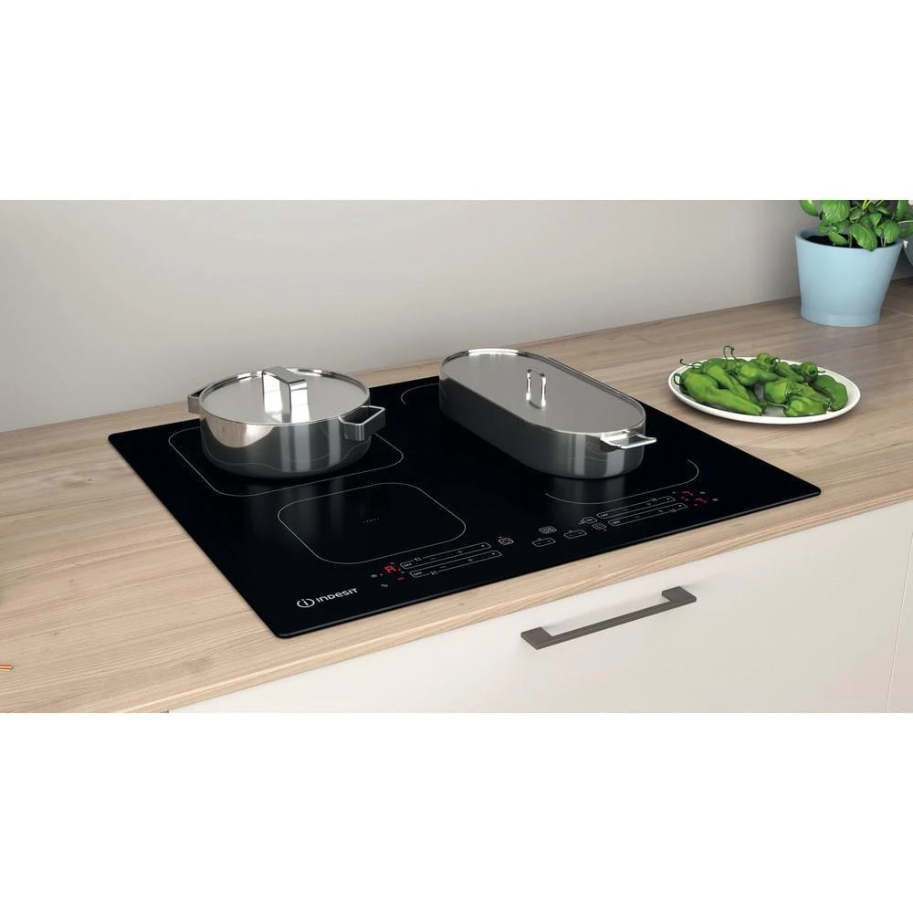 INDESIT | Kaitlentė | IB 65B60 NE | Indukcija | Degiklių / virimo zonų skaičius 4 | Palieskite | Laikmatis | Juodas