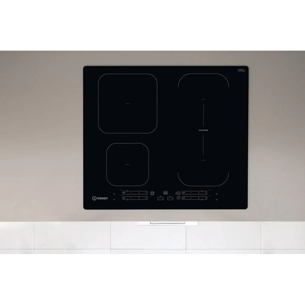 INDESIT | Kaitlentė | IB 65B60 NE | Indukcija | Degiklių / virimo zonų skaičius 4 | Palieskite | Laikmatis | Juodas