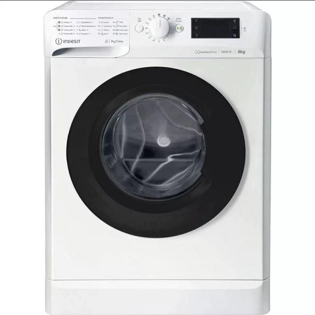INDESIT | Skalbimo mašina | MTWSE 61294 WK EE | Energy efficiency class C | Front loading | Skalbimo talpa 6kg | 1150 RPM | Gylis 42.5 cm | Plotis 59.5 cm | Ekranas | Big Digit | Baltas