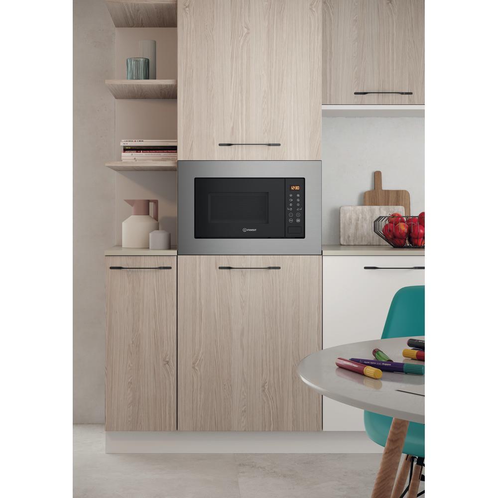Mikrobangų krosnelė Indesit MWI 120 GX Builtin Grilis microwave 20 L 800 W Nerūdijantis plienas