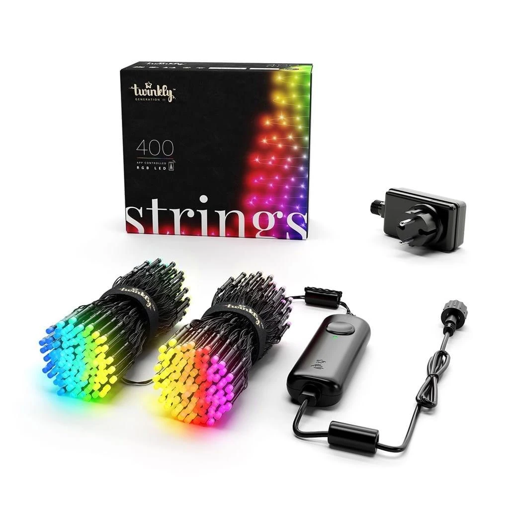 Kalėdinė išmanioji lempučių girlianda Twinkly Strings 400 LED RGB, daugiaspalvės
