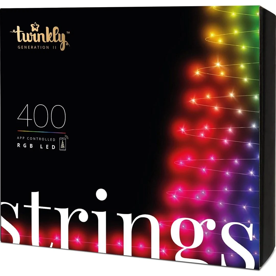 Kalėdinė išmanioji lempučių girlianda Twinkly Strings 400 LED RGB, daugiaspalvės