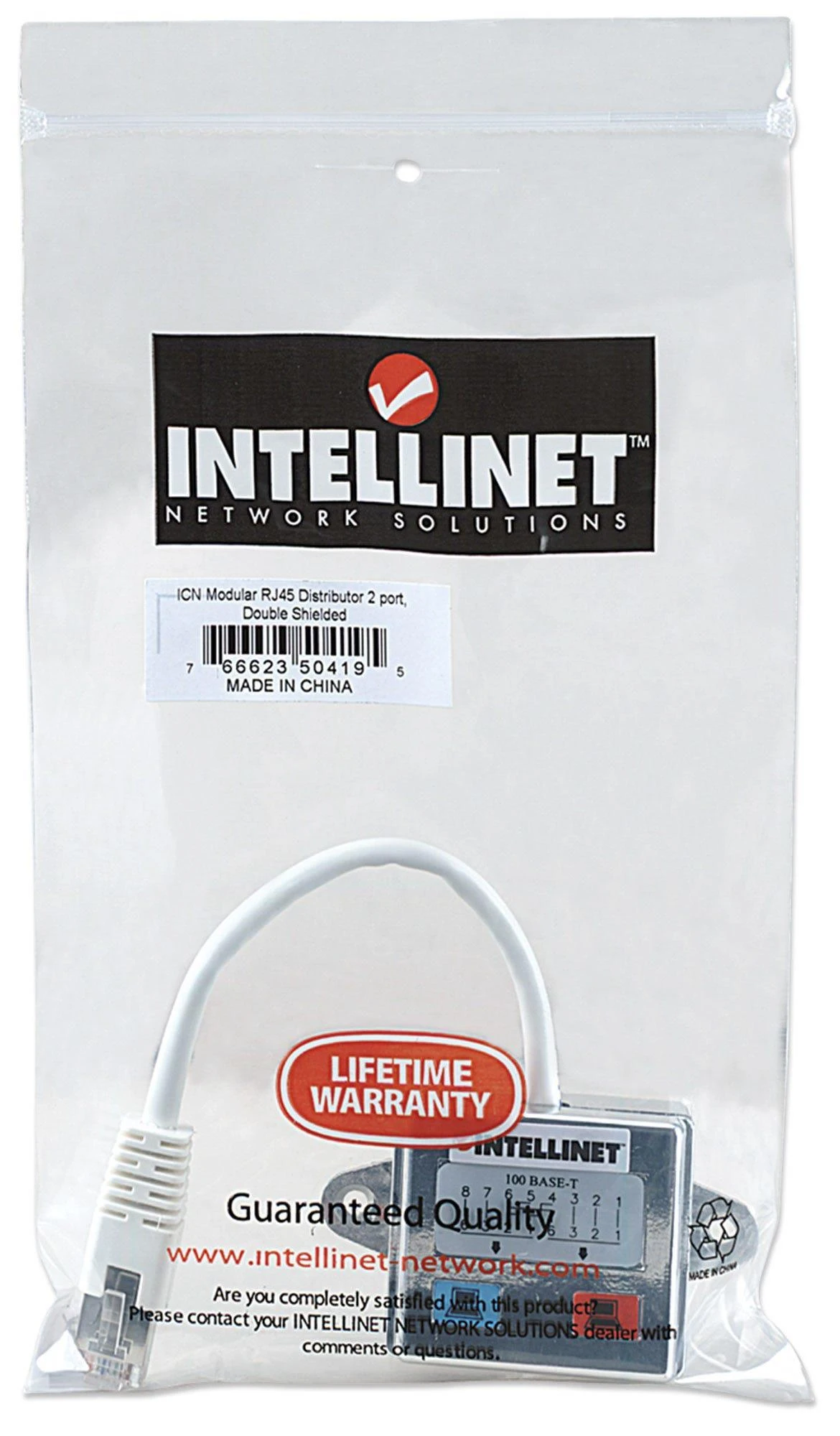 Intellinet 504195 kabelių sąsaja / invertavimo adapteris RJ-45 2x RJ-45 Sidabras