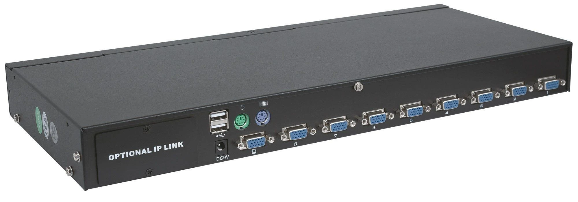 Intellinet 506441 KVM jungiklis Stovo montavimas Juoda
