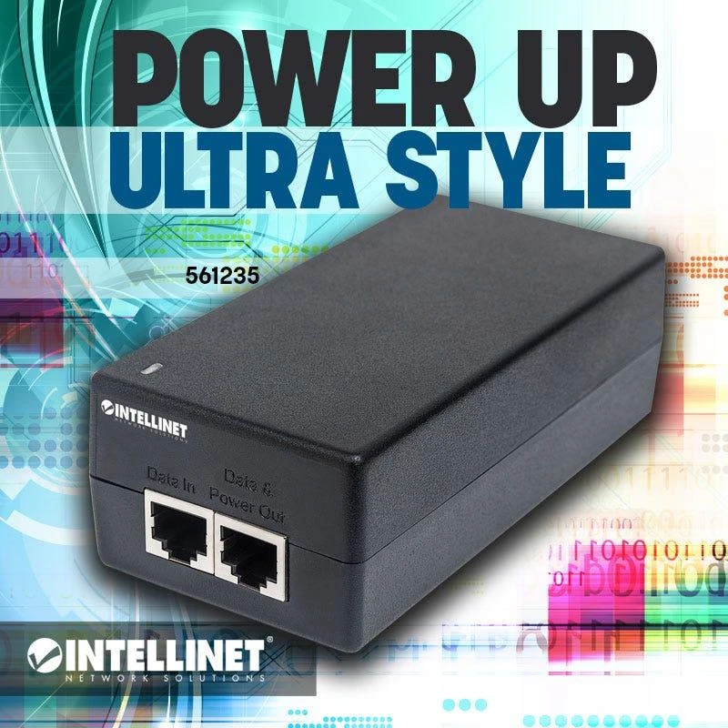 Intracom INTELLINET Gigabit PoE+ Injector One 30 W prievadas IEEE 802.3at/af Suderinamas plastikinis korpusas