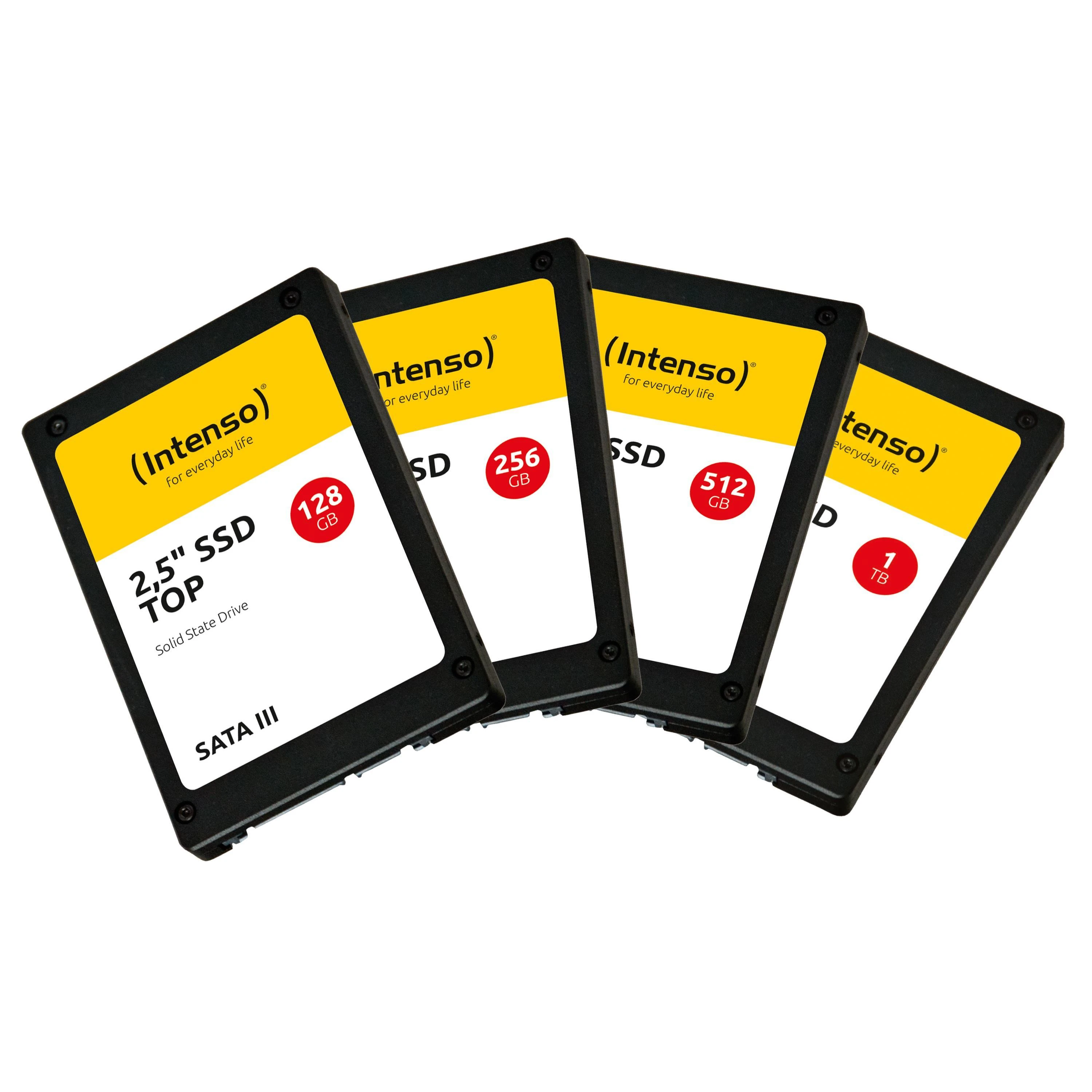 Intenso SSD TOP 1TB SATA3, 520/490MBs, Atsparus smūgiams, Mažos galios