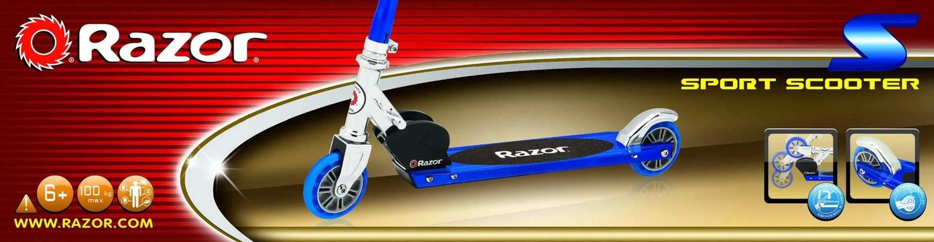 Sportinis paspirtukas Razor S, 24 mėn., Mėlyna
