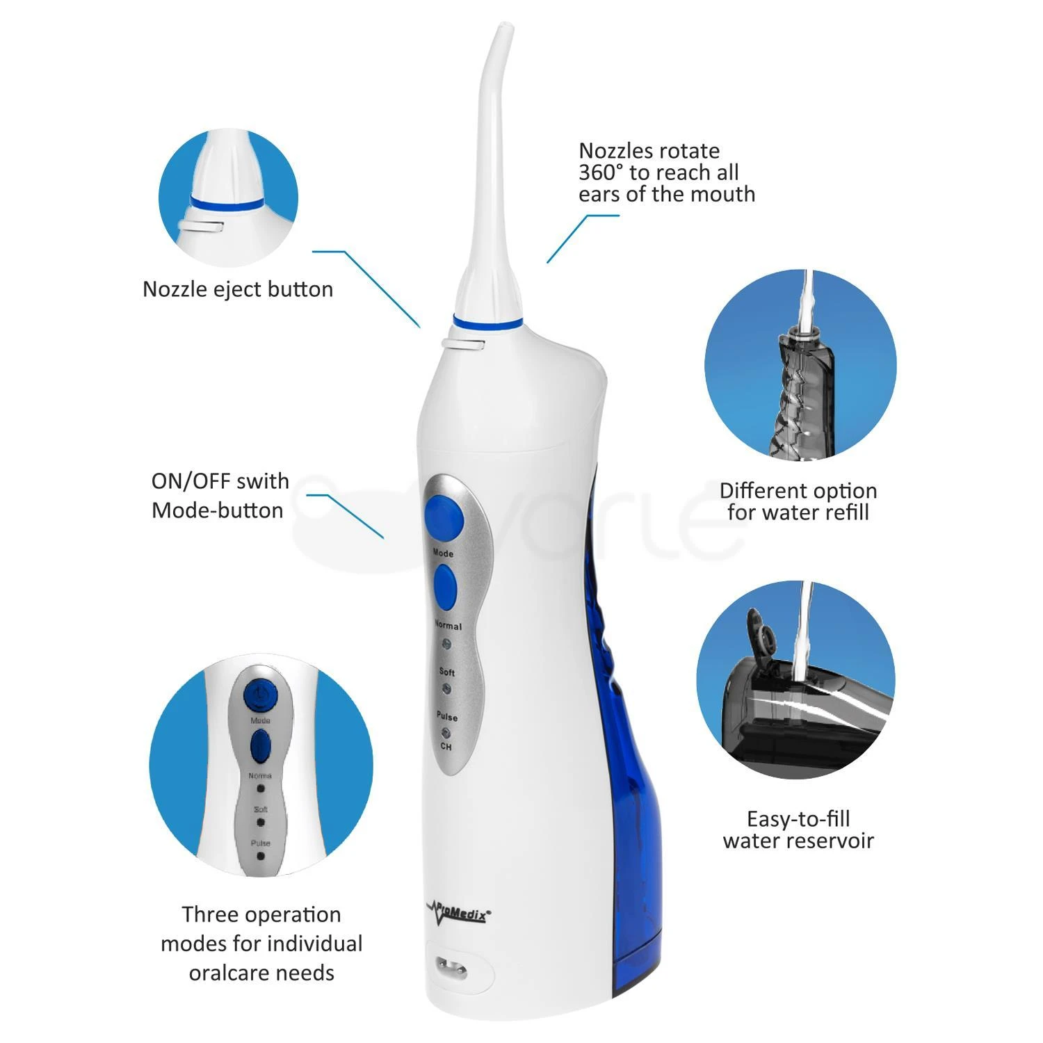 Burnos irigatorius ProMedix PR-770, baltas