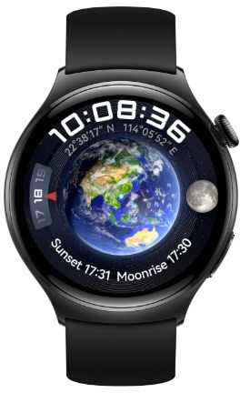 Išmanusis laikrodis Huawei Watch Ultimate Expedition, Sidabrinės ir juodos spalvos korpusas su juodu dirželiu