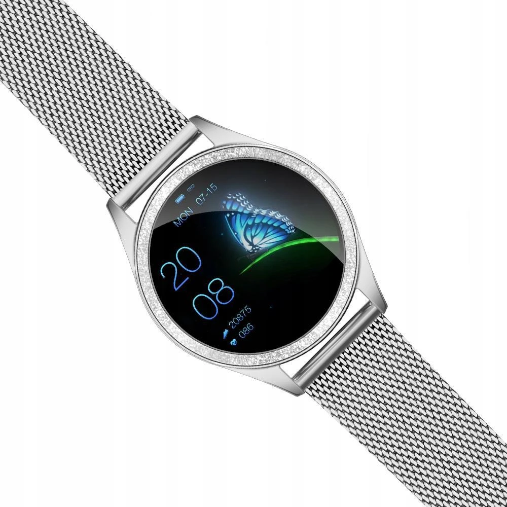 Išmanusis laikrodis Oro Smart Crystal, Sidabrinės spalvos su blizgiu apvadu