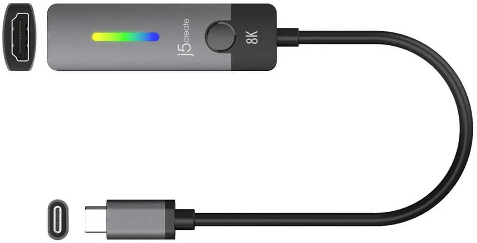 J5 Create USB-C į HDMI 2.1 adapteris su šviesos indikatoriumi