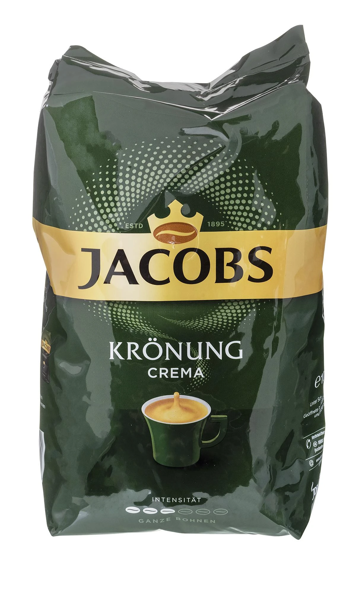 Jacobs Kronung Caffe Crema kavos pupelės 1kg