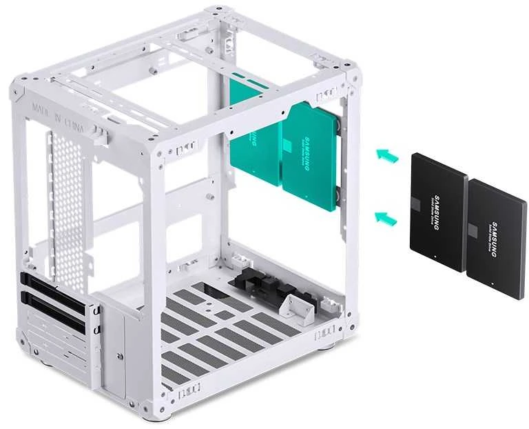 Jonsbo C6 Micro-ATX kompiuterio korpusas – baltos spalvos