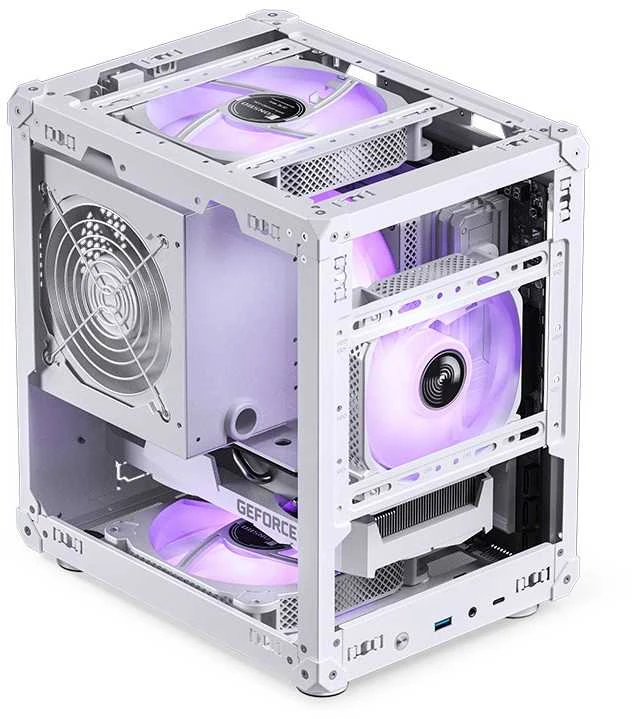 Jonsbo C6 Micro-ATX kompiuterio korpusas – baltos spalvos