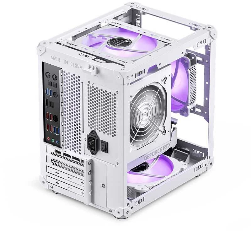 Jonsbo C6 Micro-ATX kompiuterio korpusas – baltos spalvos