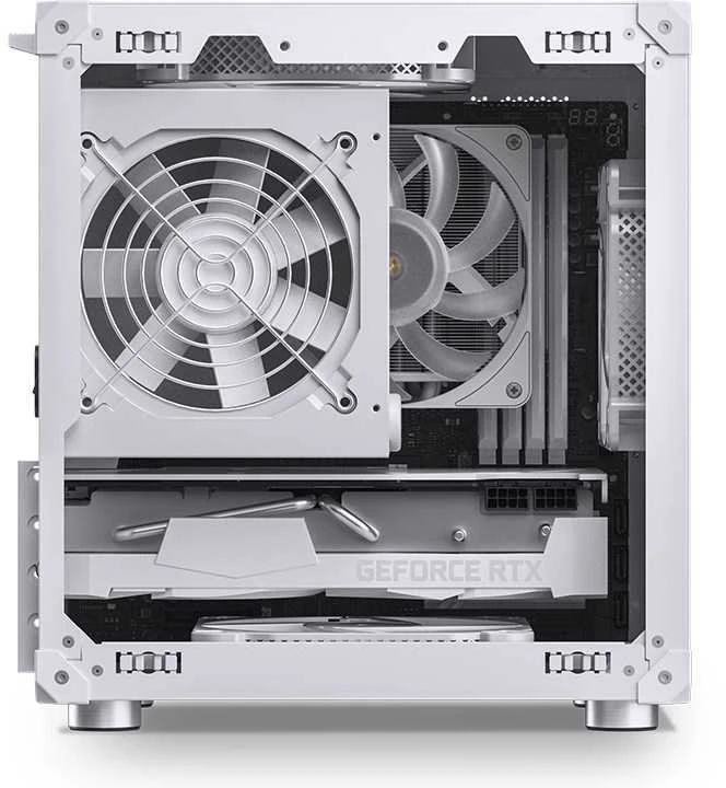 Jonsbo C6 Micro-ATX kompiuterio korpusas – baltos spalvos