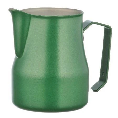 Metallurgica Motta profesionalus nerūdijančio plieno ąsotis pieno putų gamybai, žalias, 350 ml