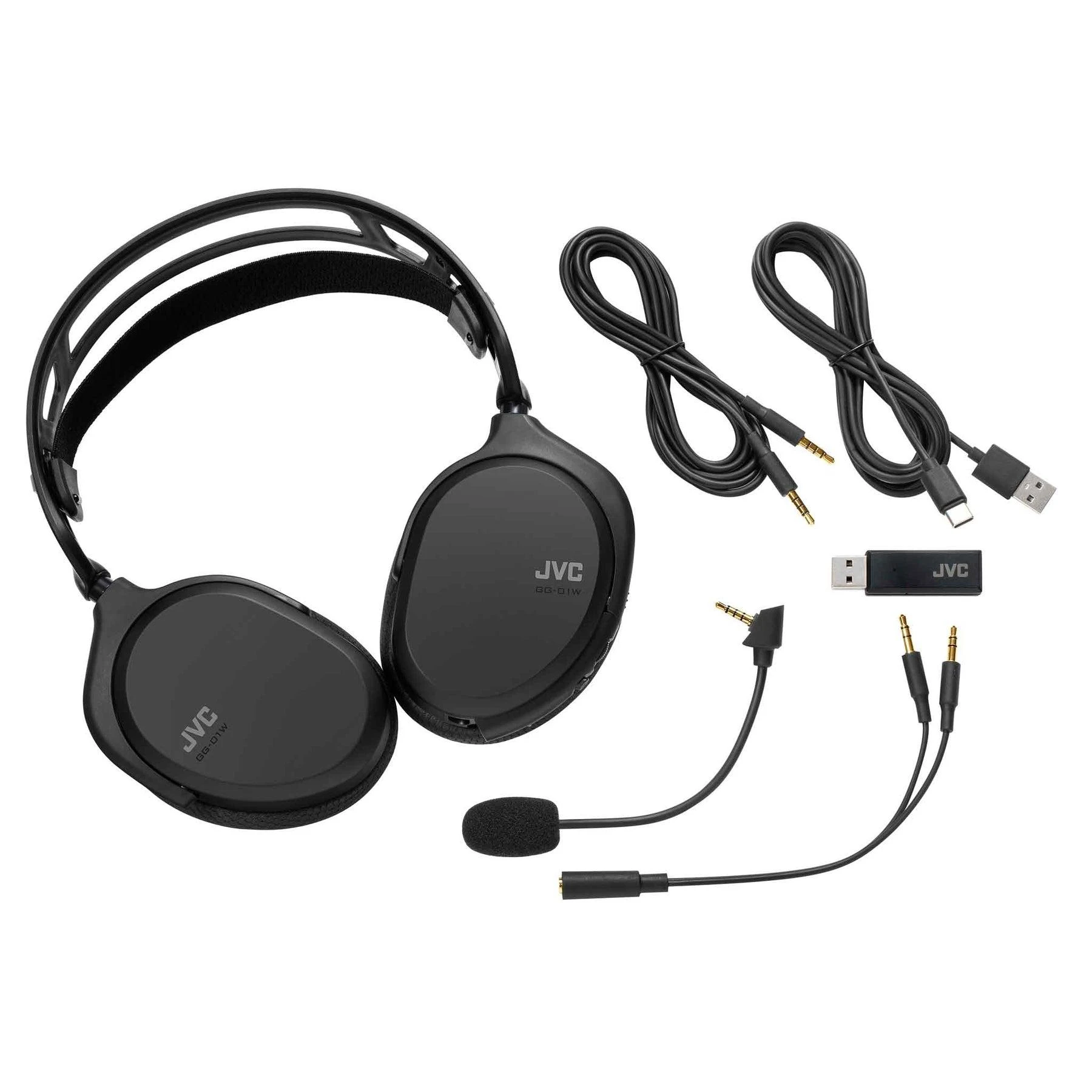 JVC, GG-01WQ, juodos sp. dinaminės ausinės