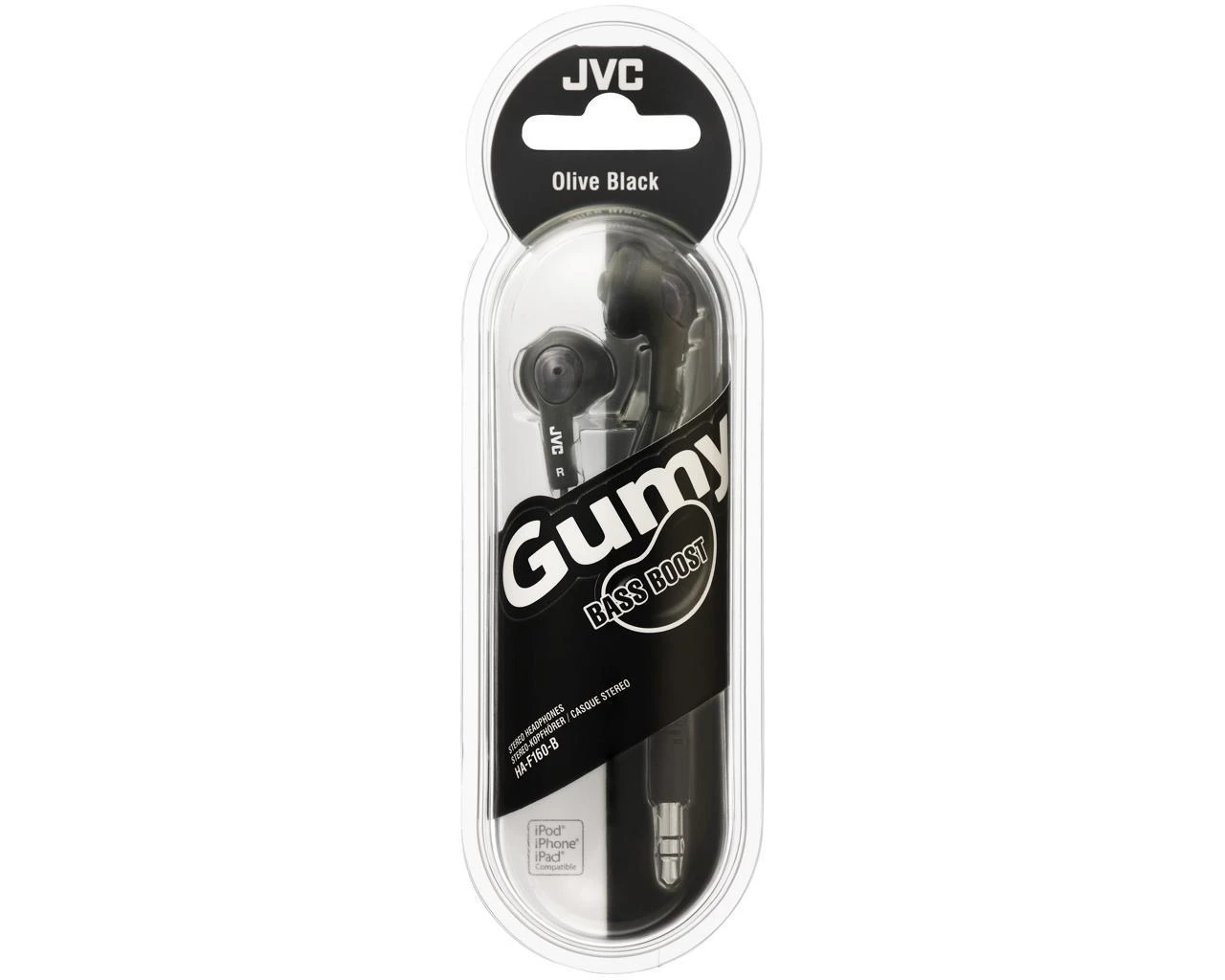 Ausinės JVC HAF160BEP (į ausis įkišamos, NO, juodos spalvos
