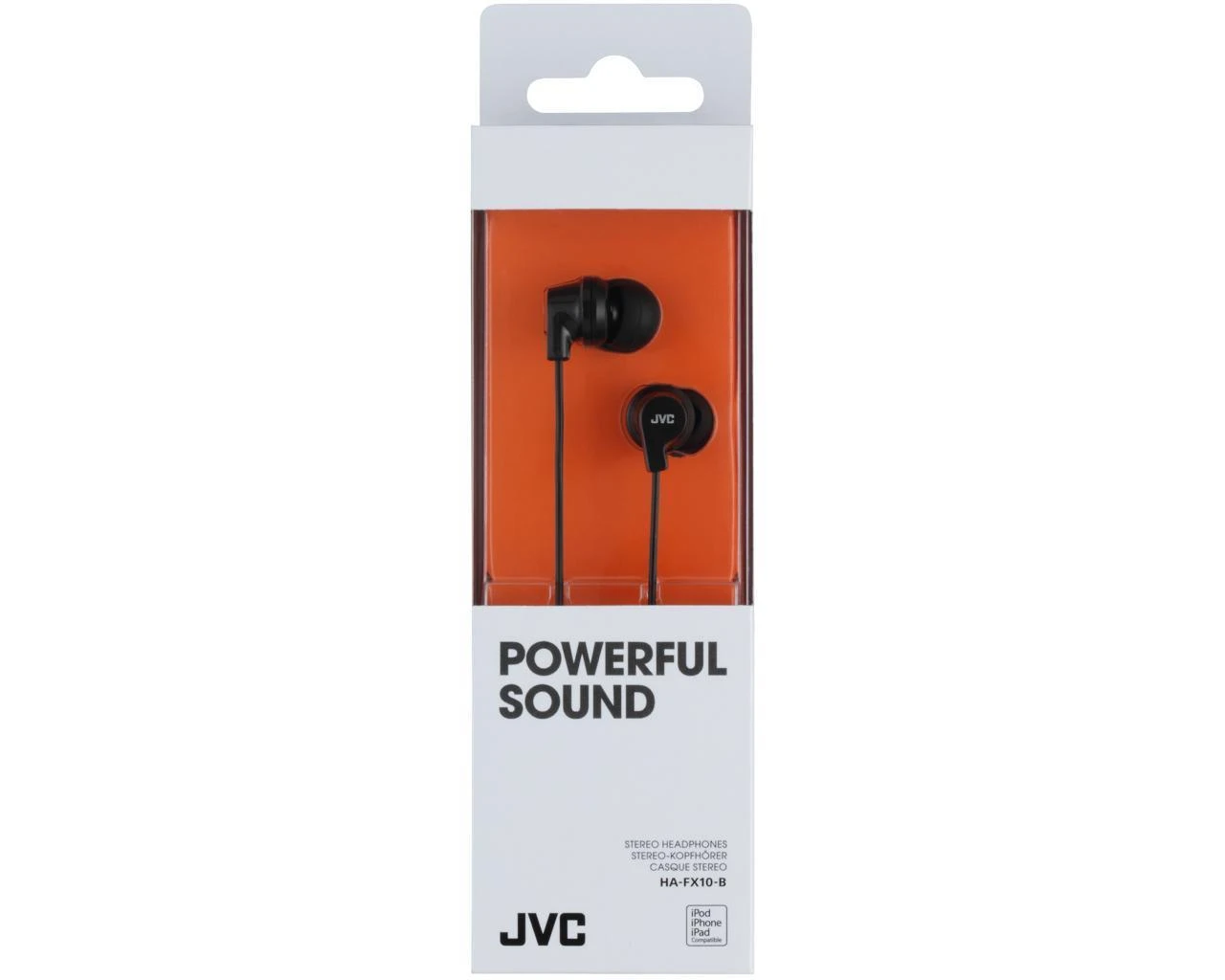 JVC HA-FX10-B-E Ausinės Įkišamos į ausį Juoda