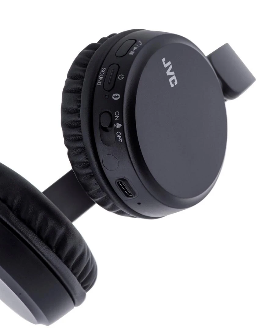 JVC, HA-S36W-BU, juodos sp. dinaminės ausinės, mikrofonas