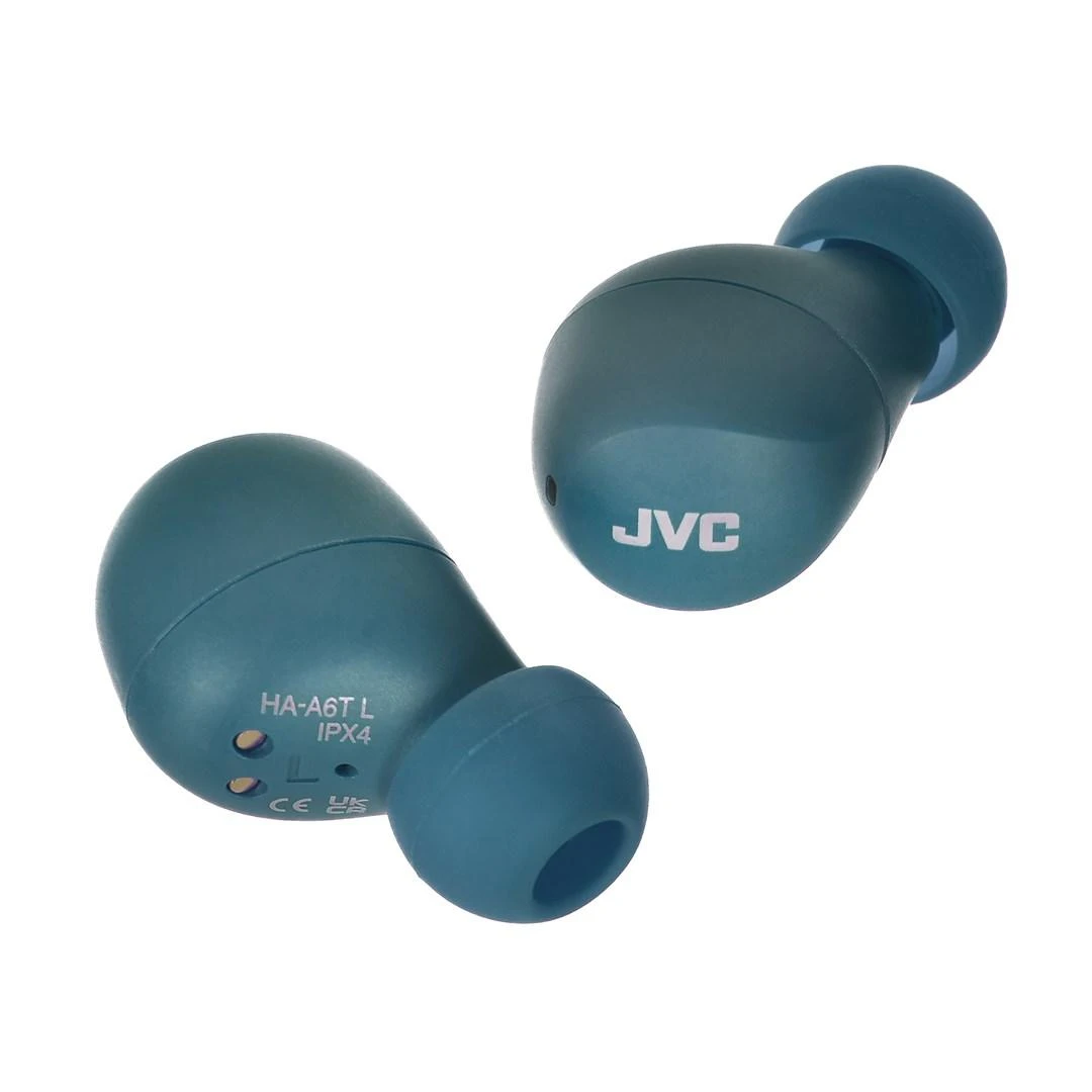 JVC HAA-6TZU ausinės - žalias korpusas su techninėmis detalėmis