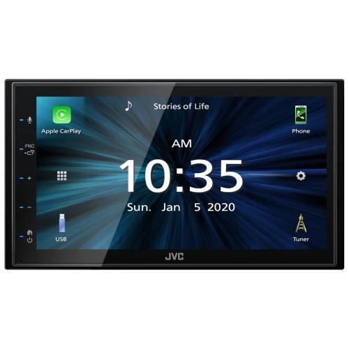 Automagnetola JVC, KW-M560BT 2-DIN AV grotuvas su 6.8" ekranu, Bluetooth