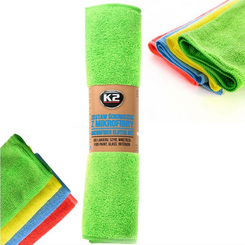 Mikropluošto šluostės K2 MICROFIBRE 30x35 4vnt